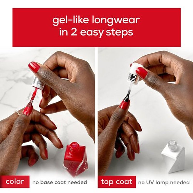 essie gel couture, Long-Lasting Nail Polish, 8-free Vegan, Fashion Freedom, Red, Put In The Patchwork, 0.46 fl oz