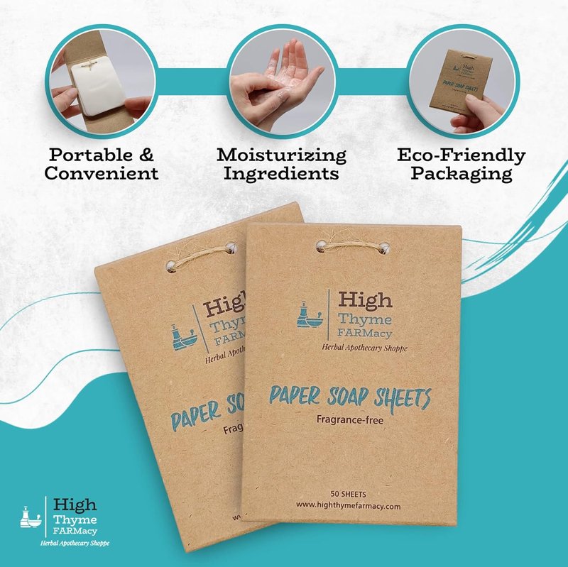 Travel Soap Sheets - Portable Paper Soap for Travel, Camping & Hiking | 150 Count, TSA Approved, Unscented