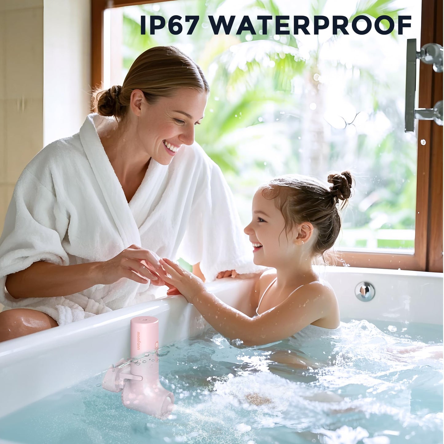 MOMFANN Bath Jet Spa, 2 Mode, Cordless Portable Bathtub for Home Spa Relax