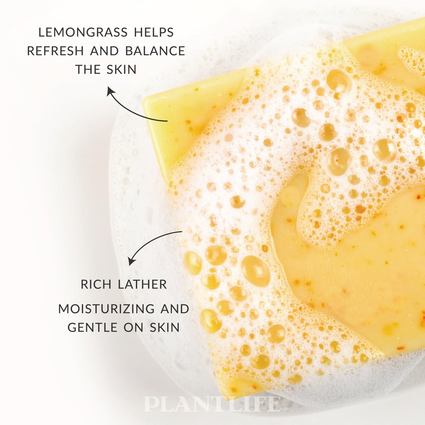 Plantlife Lemongrass 3-pack Bar Soap - Moisturizing and Soothing Soap for Your Skin - Hand Crafted Using Plant-Based Ingredients - Made in California 4oz Bar