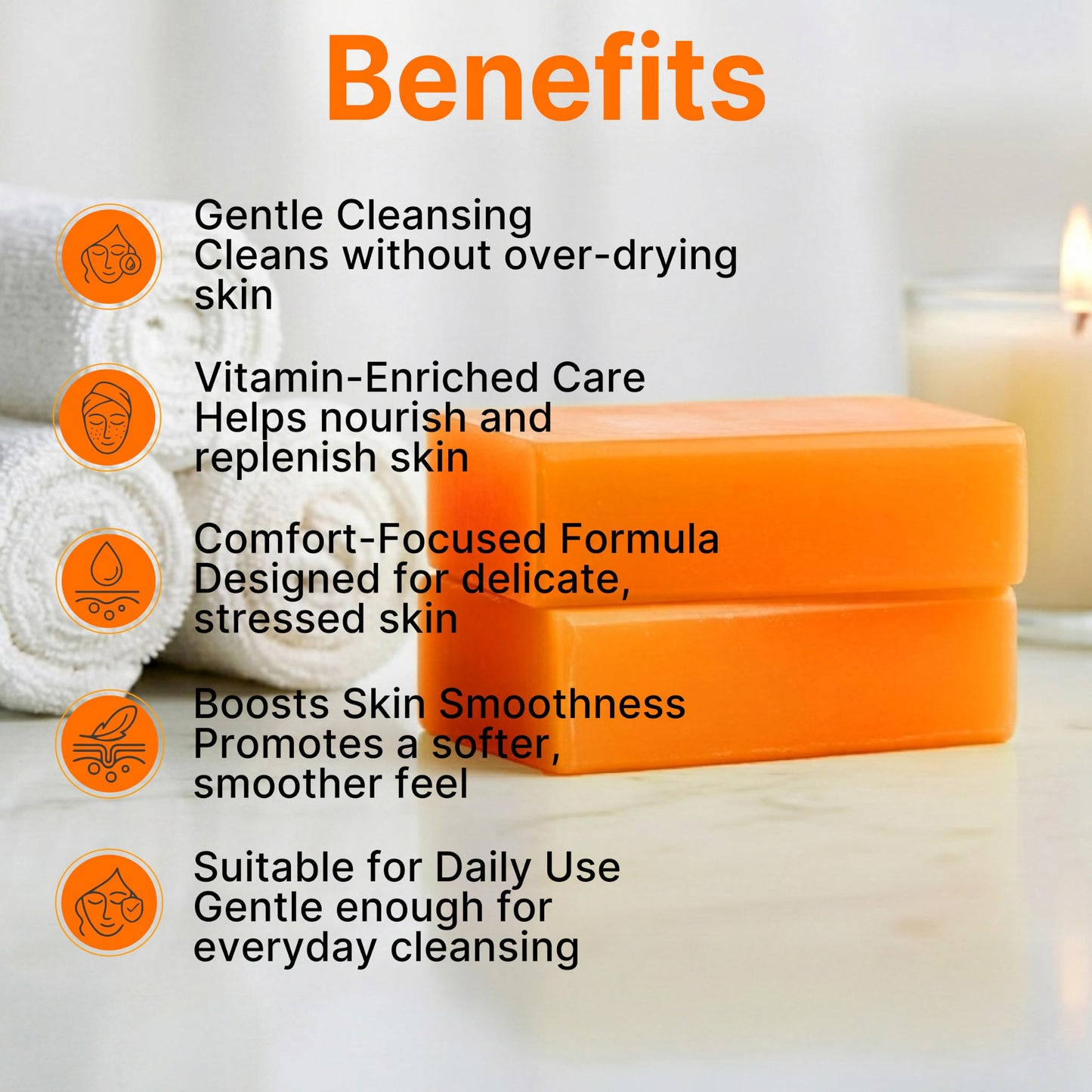 Soap Bar for Sensitive Skin - Korean Formula with Vitamins A, C, D, E & B (Niacinamide & Biotin) Complex - All Natural Face & Body Wash Cold Pressed Gentle Hydrating & Nourishing Soap - 2 Pack