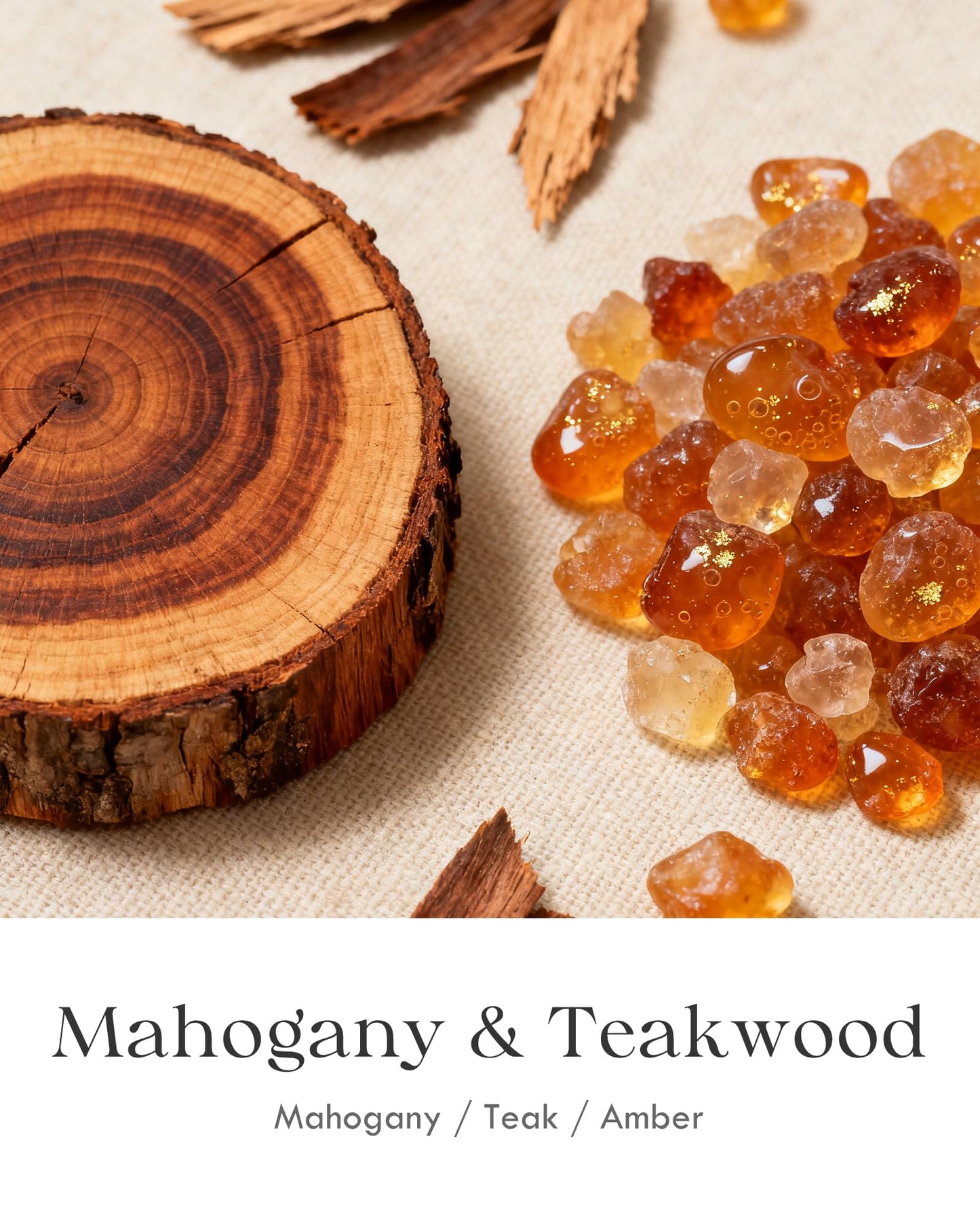 AOOVOO Mahogany Teakwood Candles for Men - 3 Wick 12oz Large Scented Candle, Long Lasting Soy Candles for Home Scented, Strong Fragranced Masculine Black Candle Gift for Father Day, Women & Men