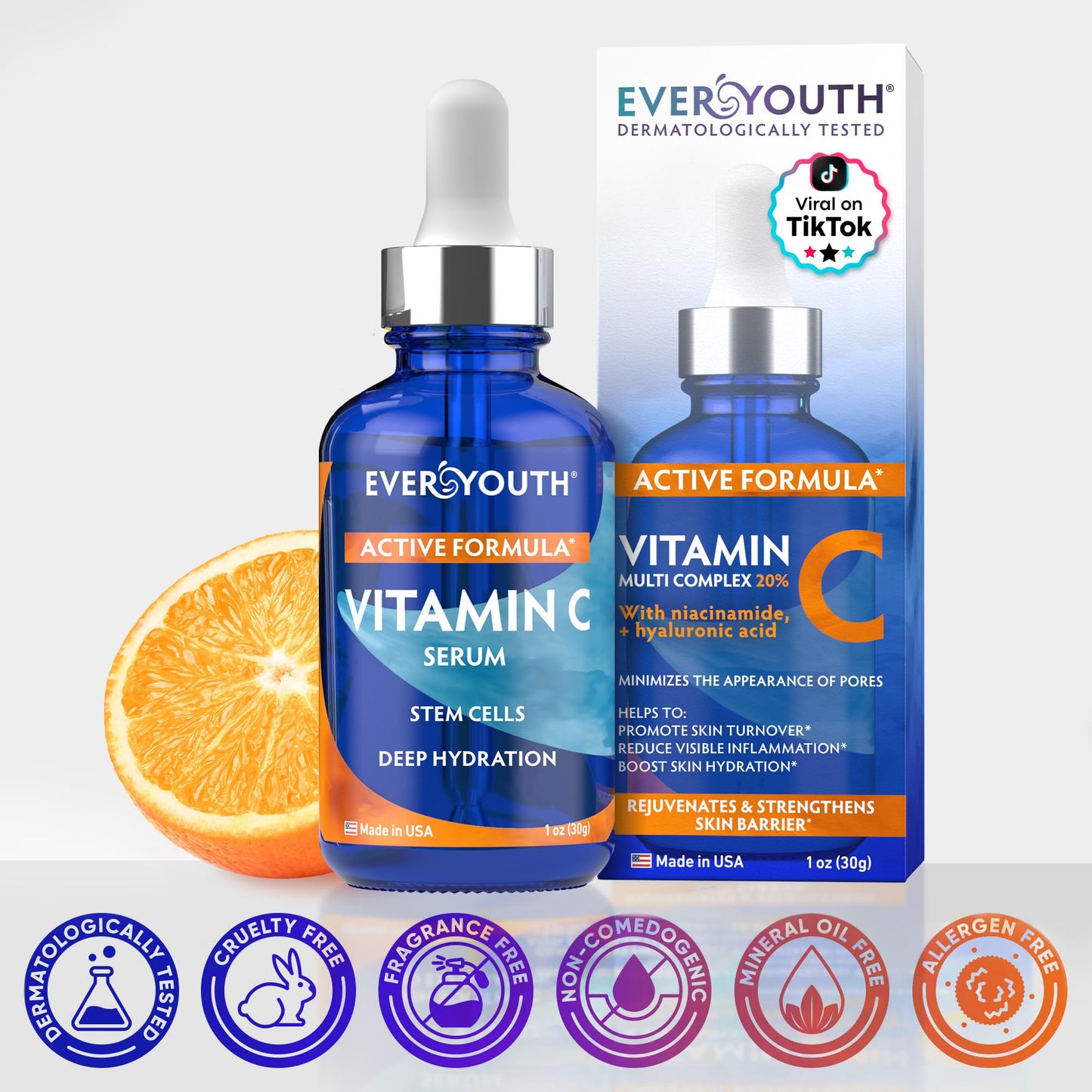 EVERYOUTH Vitamin C Serum with Retinol & Hyaluronic Acid