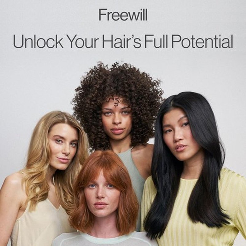 Freewill Curl Defining Gel Cream, Lightweight Curly Hair Gel for Frizz-Free, Bouncy and Pillow Soft Curls, Invisible-Feel Curl Gel Maintains Curl Groupings, 4 oz