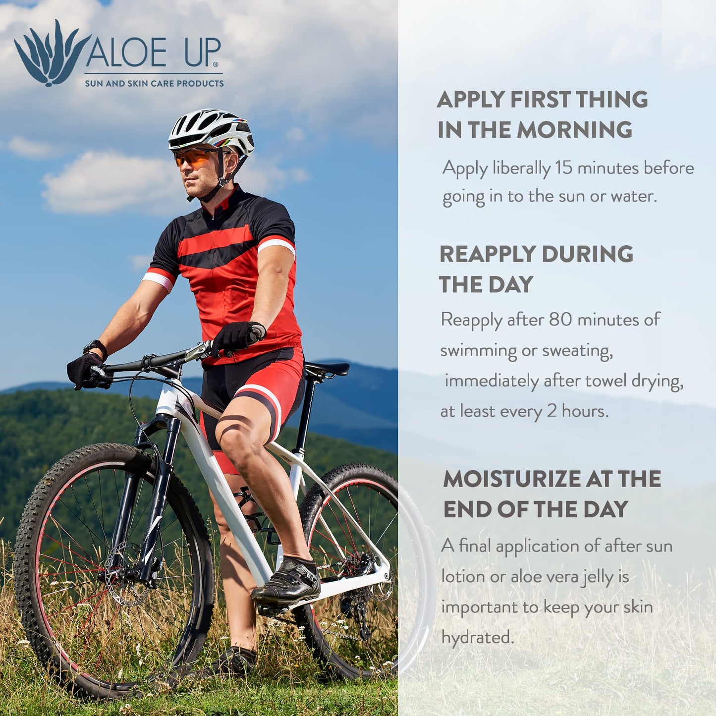 Aloe Up Sport Sunscreen Body Lotion SPF 30 | Broad Spectrum Sunblock Aloe Vera Gel | Non-Greasy,Skin Sun Protection, No White Cast |, Water Resistant 80 Minutes | Fragrance-Free, 3 Oz