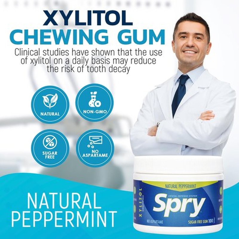 Spry Total Dental Health Kit, All Day Oral Care and Gum Health Kit Including Spry Xylitol Sugar Free Gum, Xylitol Sugar Free Candy Mints, Xylitol Oral Rinse and Spearmint Toothpaste with Xylitol
