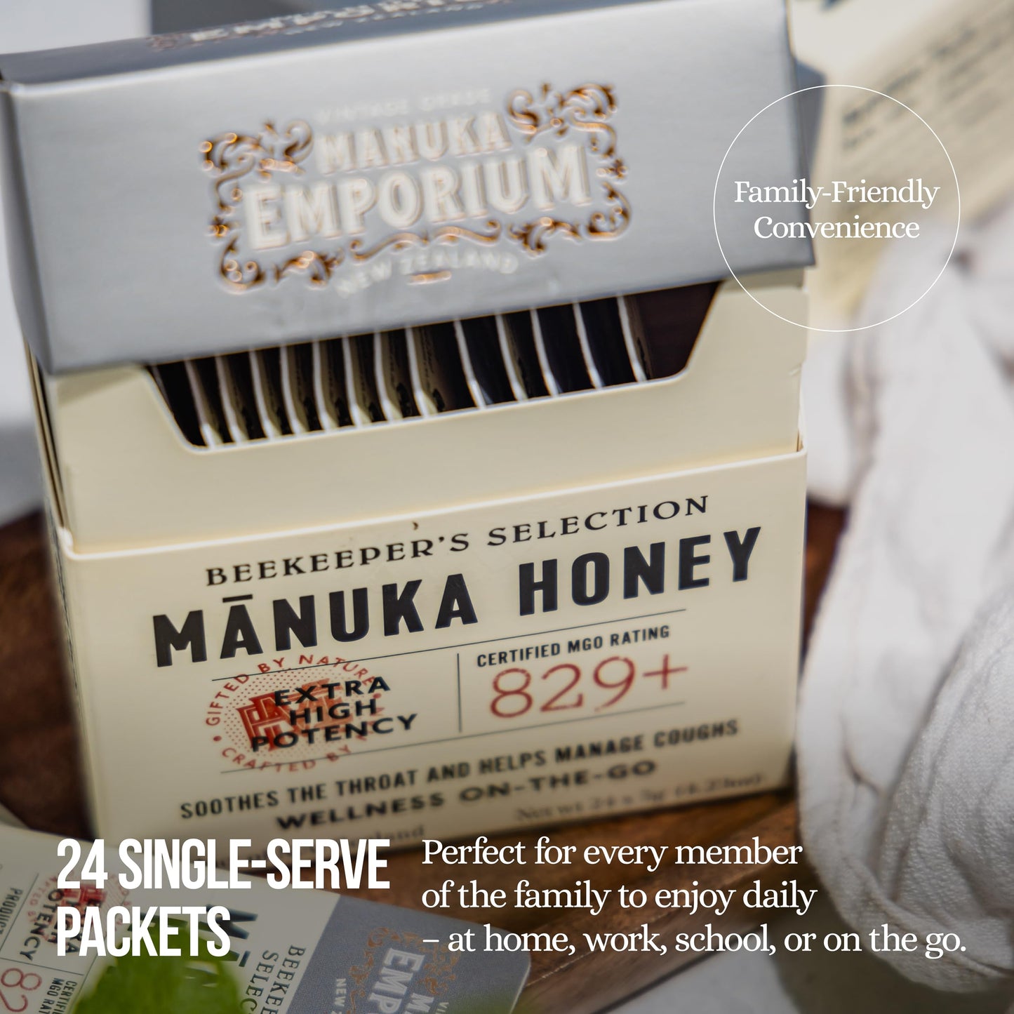 Manuka Emporium MGO829+ Raw Manuka Honey High-Potency Vitality Snap Packets