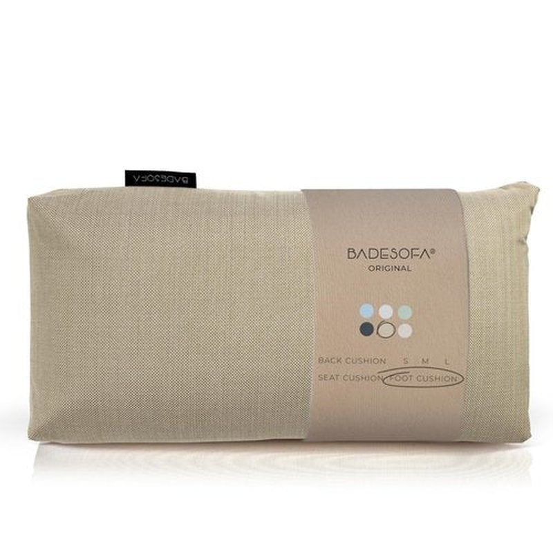 BADESOFA® Luxury Bath Tub Pillow for Feet | Premium-Quality Materials | Comfortable & Quick-Drying | Washable Bath Cushion in Beige | Home Spa Accessories | Universal Fit for Any Bathtub