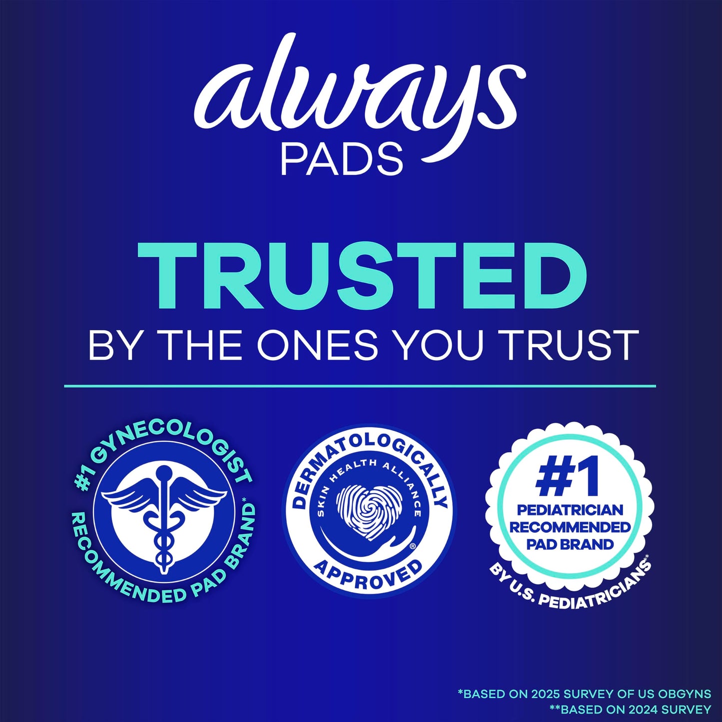 Always Maxi Overnight Pads with Wings for Women, Size 4, Overnight Absorbency, Unscented, 33 Count