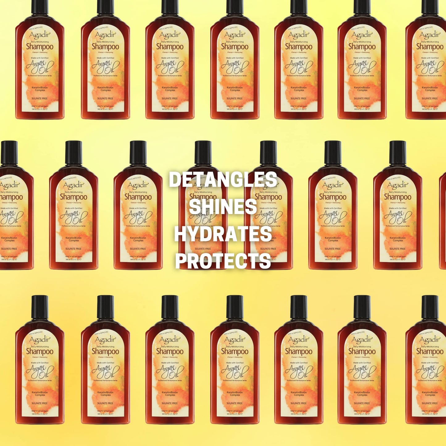 AGADIR Daily Moisturizing Shampoo ( For All Hair Types ) 12.4 oz