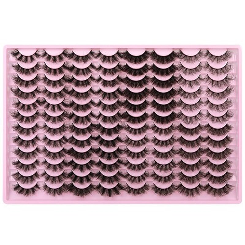 48 Pairs Mink Lashes Fluffy Thick Eyelashes 8 Styles Mixed Dramatic Long Faux Mink Eye lashes Pack 10D Curl Wholesale Luxury Soft Fake Eyelashes