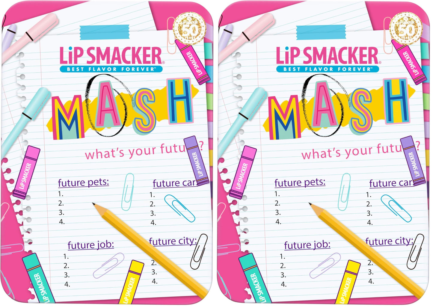 Lip Smacker Mash Tin, Back to School - Moisturizing, Soothing (Pack of 2)