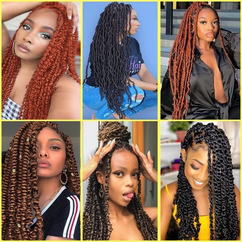 18 Inch Wrapping Hair for Soft Locs, Cuban Twist Hair 3 Packs Pre-Separated Springy Afro Twist Hair Extension for Women Kids, Kinky Afro Twist Crochet Hair Spring Twist Hair (3Packs, 4#)