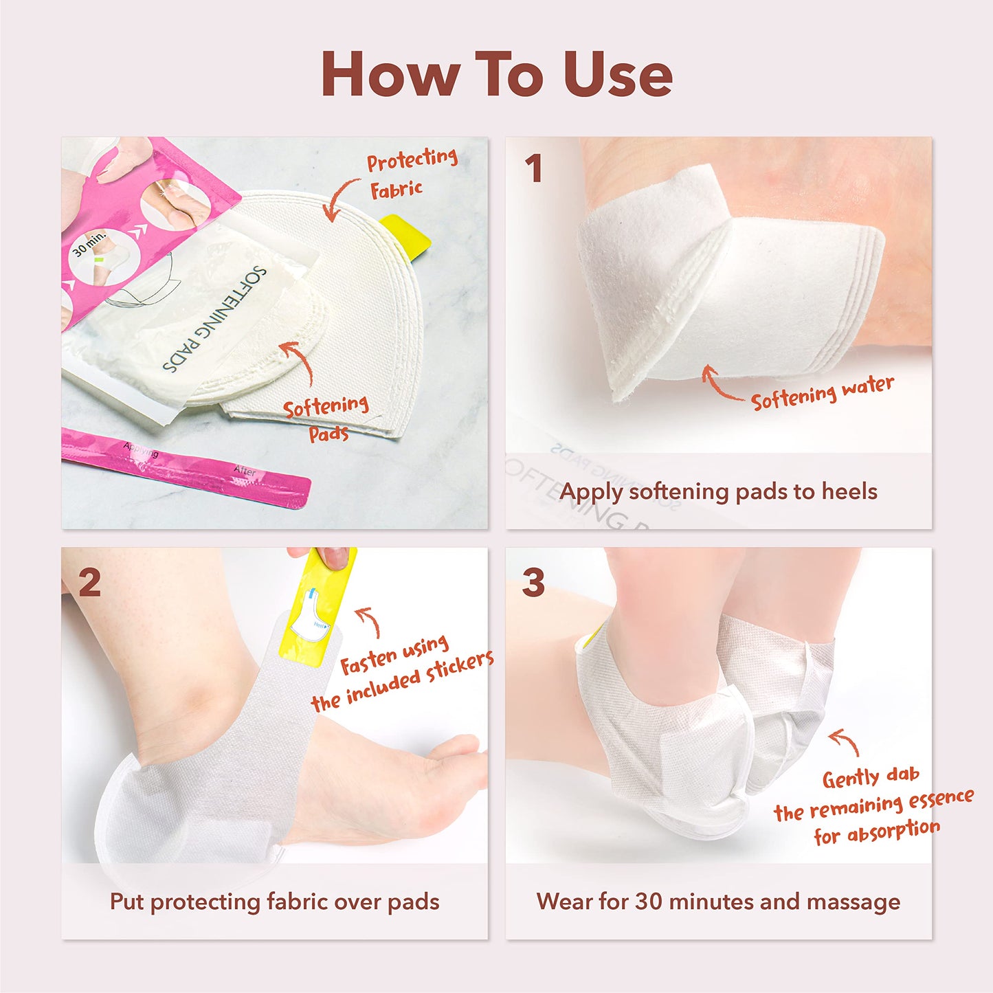 Purederm Moisturizing Foot Mask for Dry Cracked Heels (1 Pack) – Intensive Hydrating Foot Mask for Deep Moisture & Heel Repair – Soft Smooth Feet