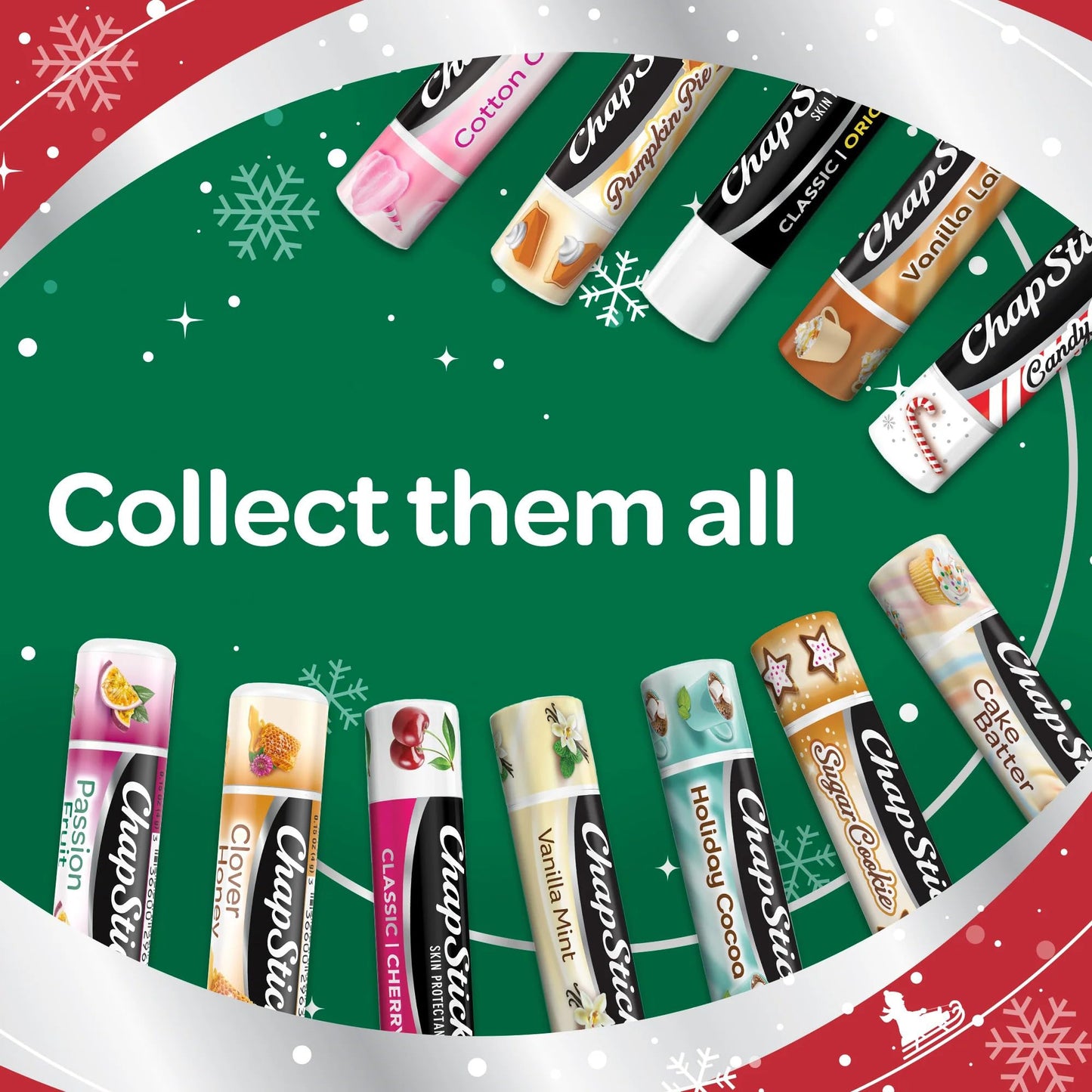ChapStick Bulk Lip Balm, Candy Cane, 36-Count (12 Packs of 3) – Fresh & Minty Lip Moisturizer, Stocking Stuffer, 0.15 Oz Ea