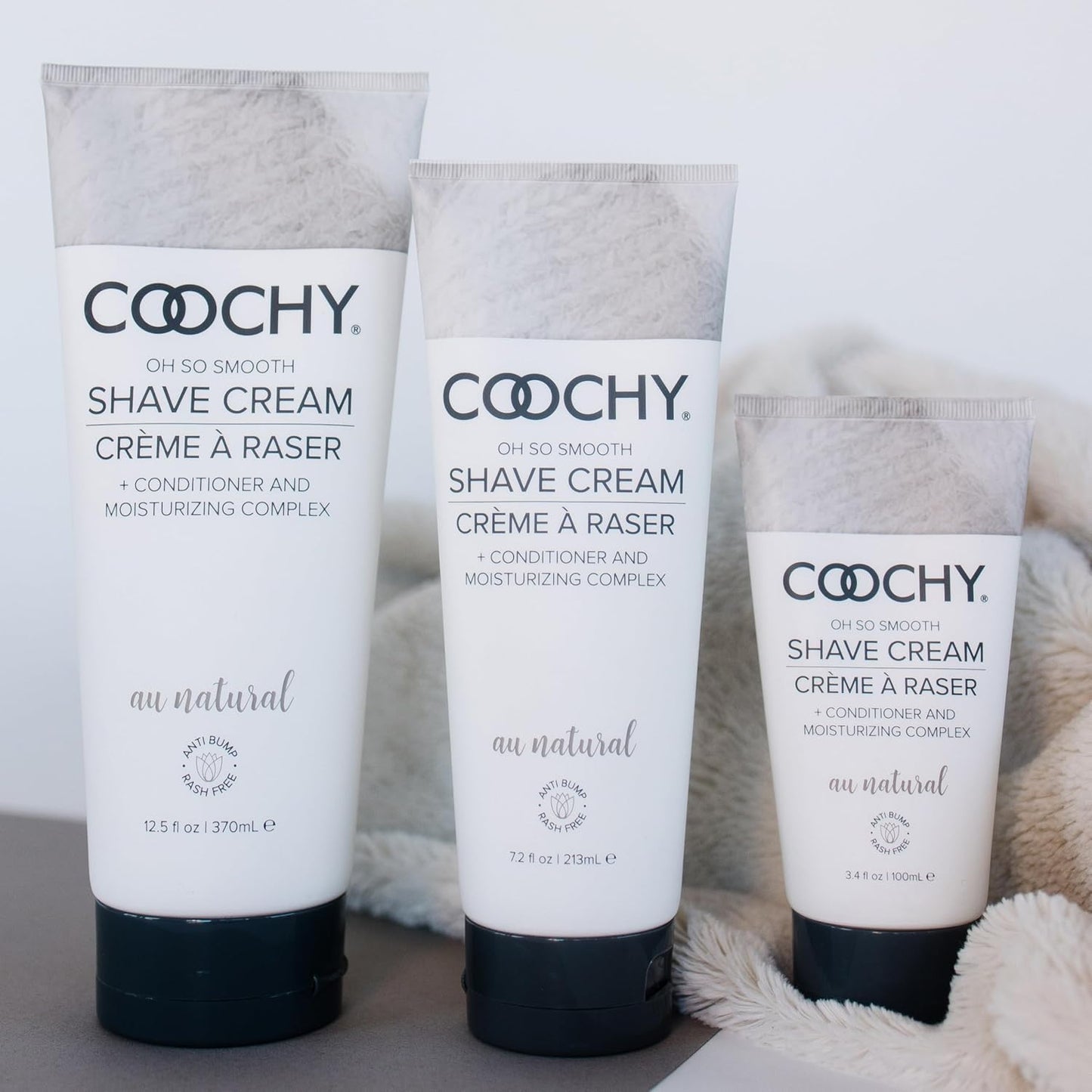 Coochy Shave Cream - Moisturizing Shave Lotion - Gentle Intimate Shaving Cream - For Bikini Area, Underarms, Legs & More - Rash-Free, Hydrating Formula - Au Natural, 12.5 oz