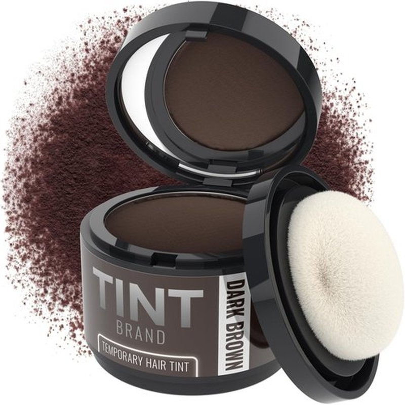 TINT Root Cover Up Hair Powder for Women and Men - Gray Hair Cover Up : Conceal Gray Hair with Root Touch Up Powder (Dark Brown)