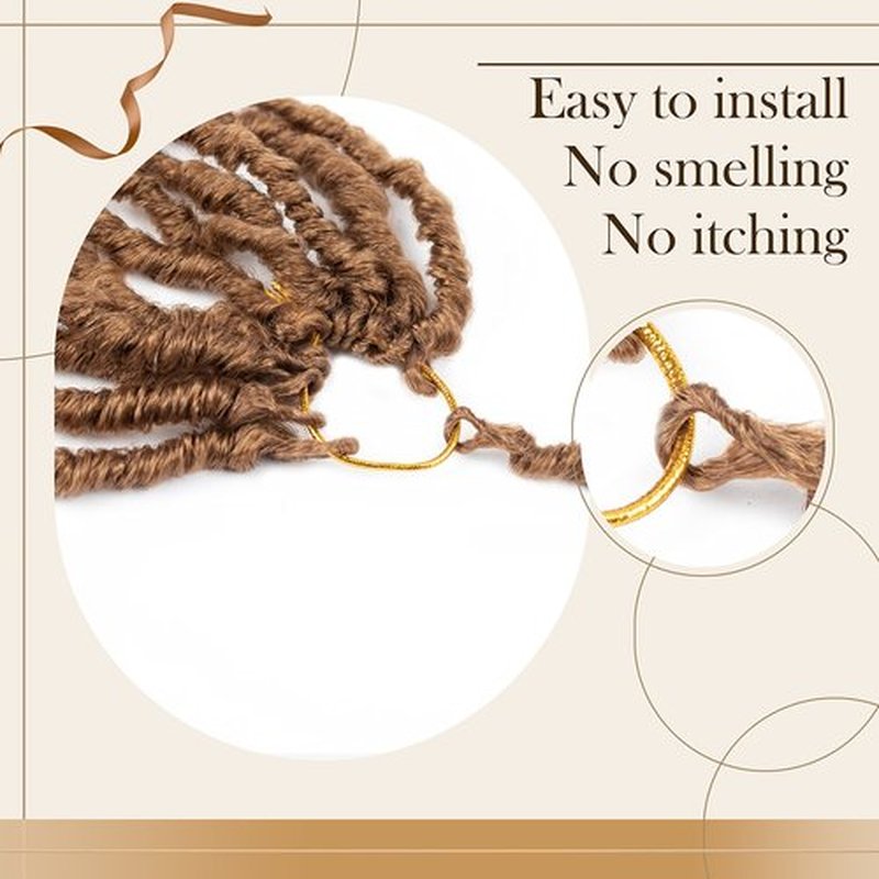 Faux Locs Crochet Hair Soft Locs 18 inch 7 Packs Color 30 Short Pre Looped Crochet Locs Goddess Locs Crochet Hair For Black Women Braiding Hair Extensions (18 Inch (Pack of 7), 30#)