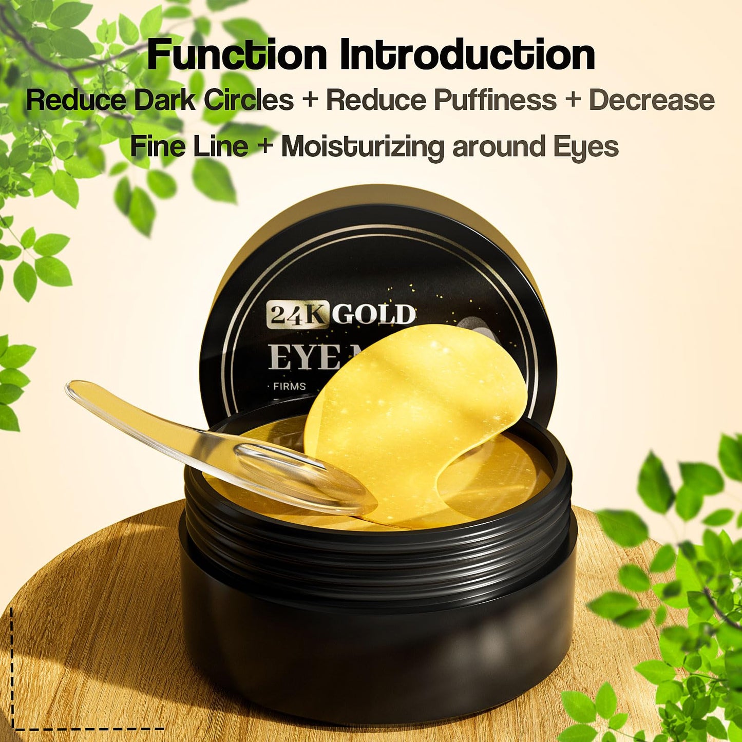 ELVENSTARS 24K Gold Eye Mask (120PCS) – Gold Eye Patches for Puffy Eyes & Dark Circles, 24K Gold Under Eye Masks for Dark Circles and Puffiness, Eye Gel Pads w/Collagen,