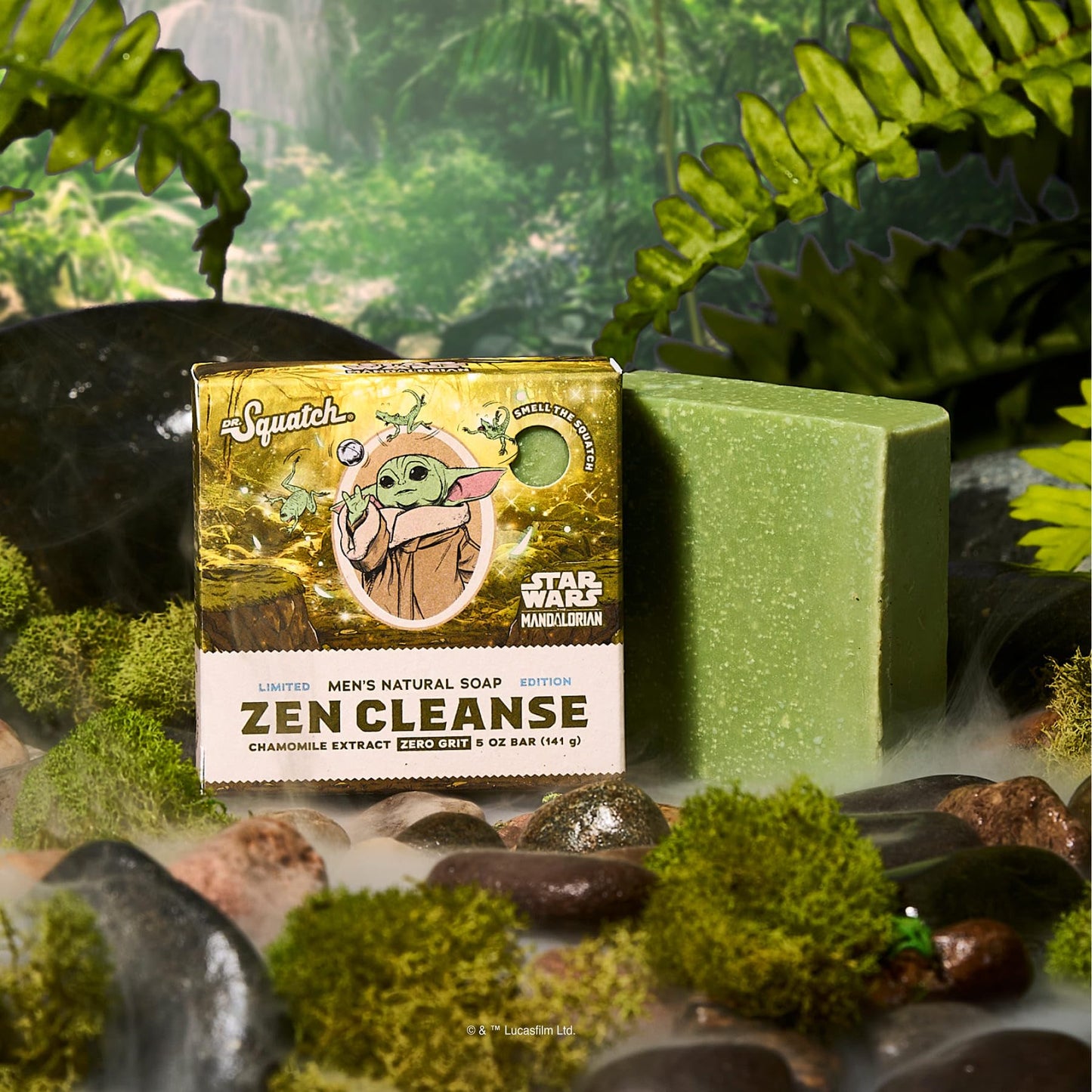 Dr. Squatch The Mandalorian Collection - Natural 4 Soap Gift Set - Cold Process Soap with No Harsh Chemicals - Smell like Mando Musk and Precious Bounty - This is the Wash, Zen Cleanse