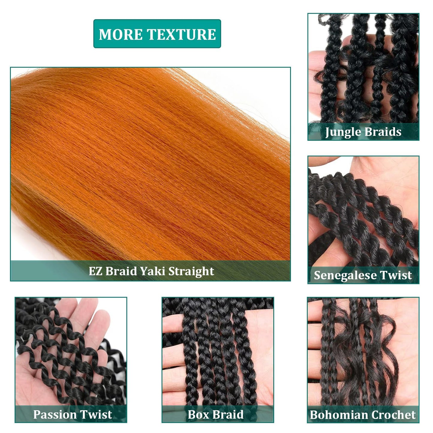 UPruyo Burnt Orange Braiding Hair Pre Stretched Kanekalo Prestretched Braiding Hair 30 inch Box Braids Colored Hair Extensions for Braiding Yaki Long Micro Knotless Braiding Hair