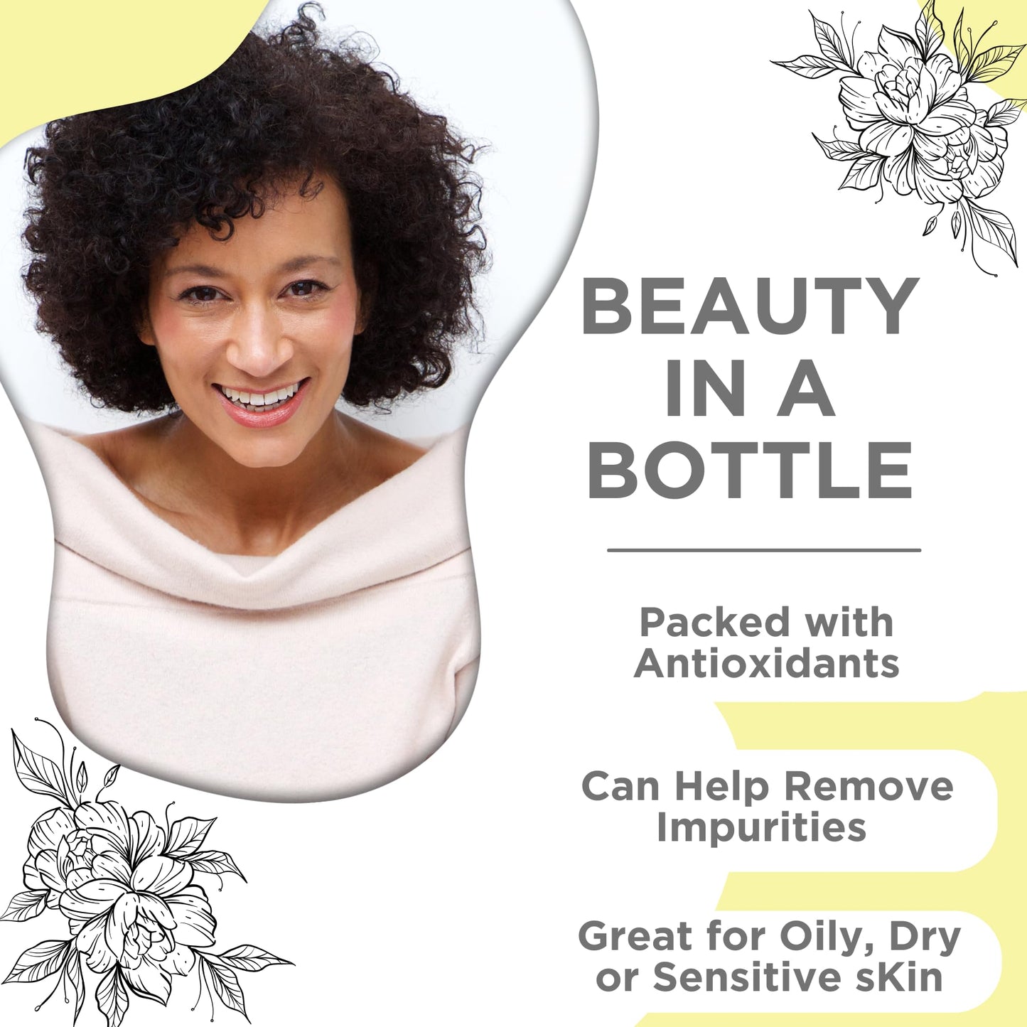 Skin Nation Hydrating Gentle Face Wash with Organic Aloe and Chamomile for Dry, Oily and Sensitive Skin, Paraben Free and Sulfate Free, 5.1 Fl Oz, Made in USA