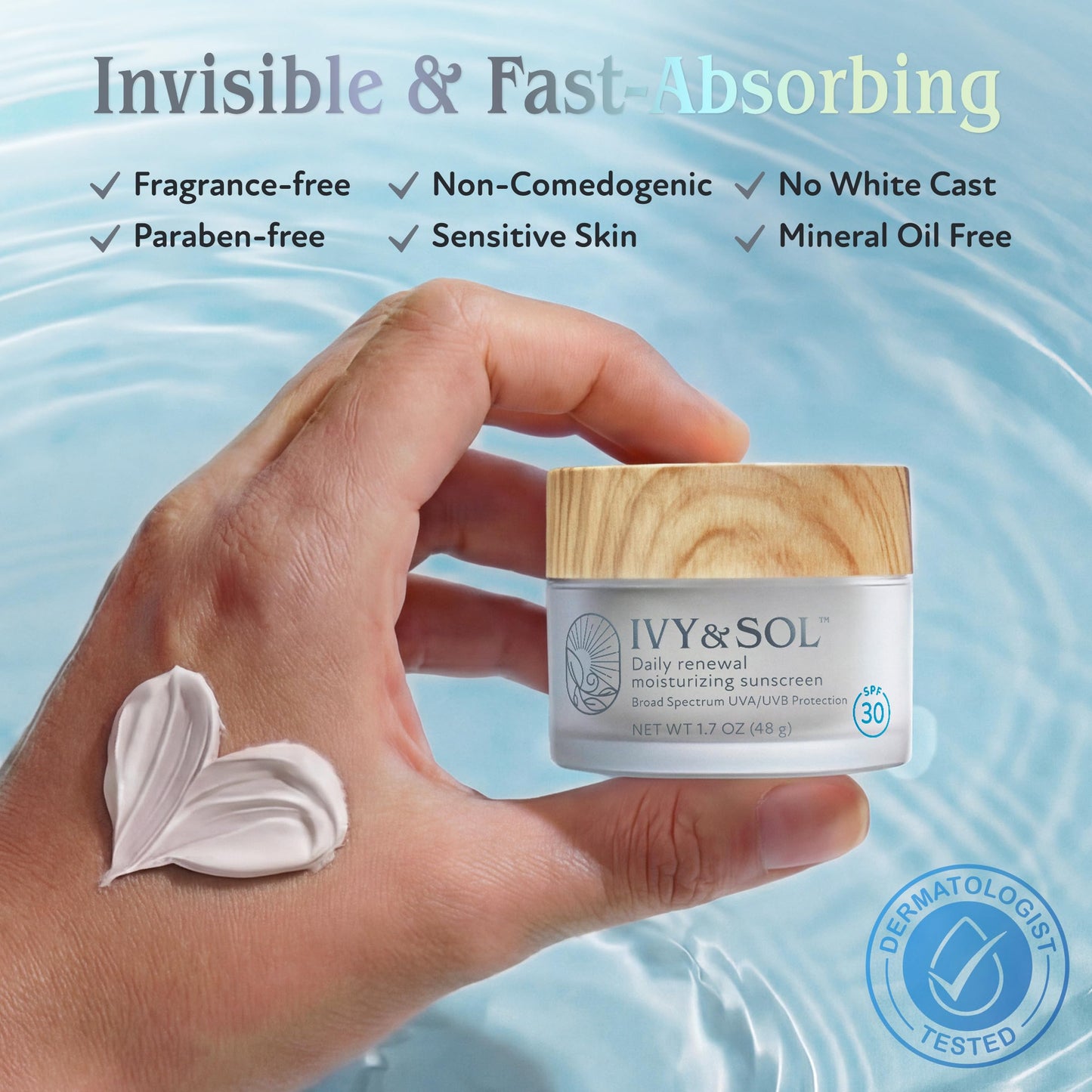 Ivy & Sol Face Moisturizer with SPF 30, 1.7 oz