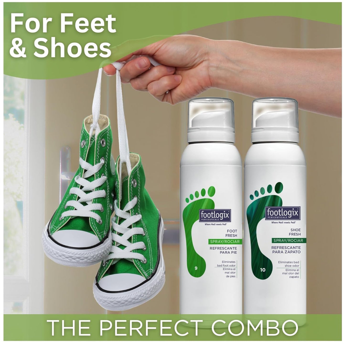 FOOTLOGIX Foot Deodorant Spray, 4.23 Fl Oz