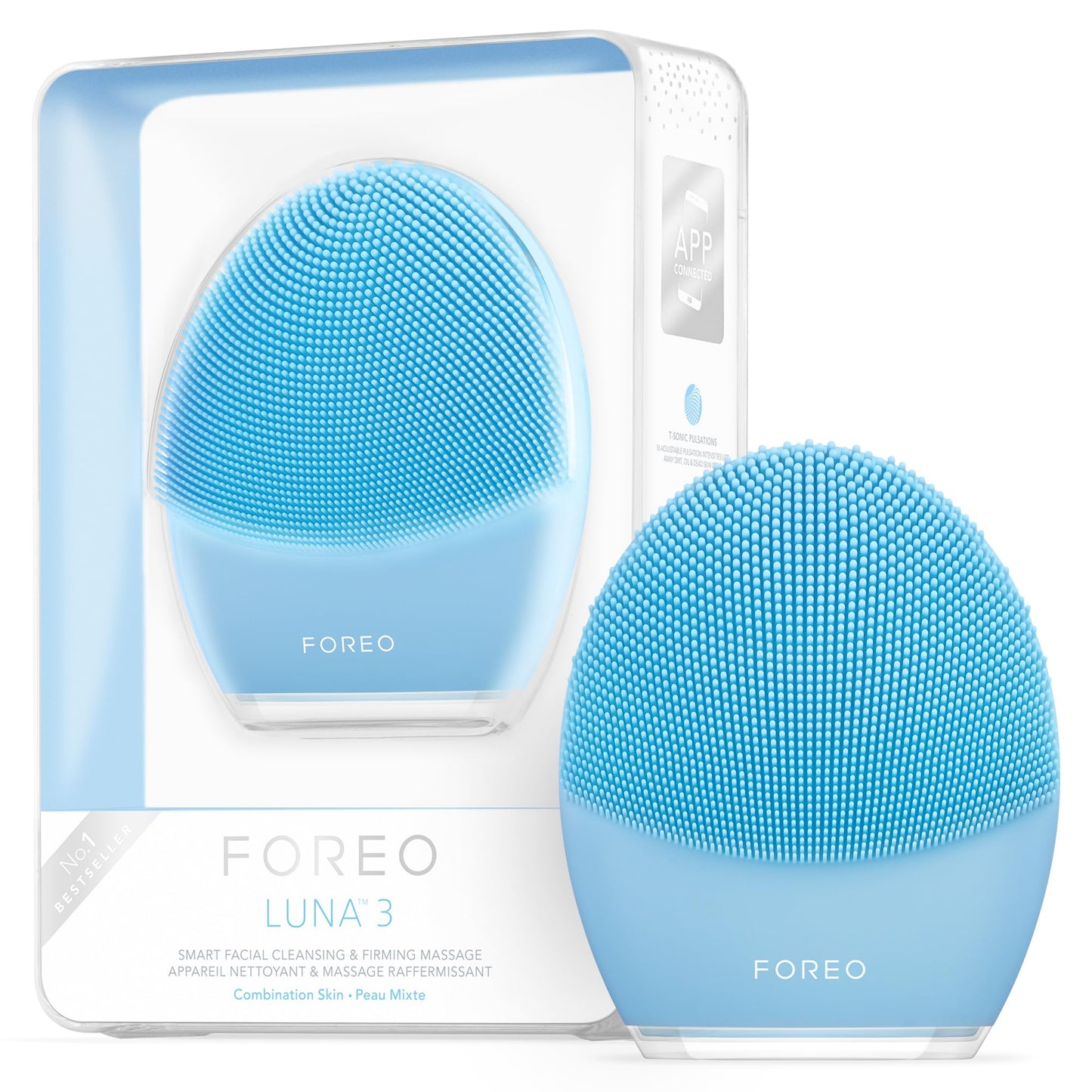 FOREO Luna 3 Facial Cleansing Brush | Anti Aging Face Massager | Enhances Absorption of Facial Skin Care Products | for Clean & Healthy Face Care | Simple & Easy | Waterproof