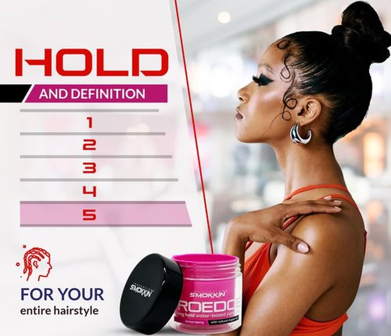 INNOVATION SMOKKIN Pro Edge Hair Styling Gel - Type Free Alcohol Free, Stylish Hair Gel with Strong Water Based Pomade (Lemon Berry 4 Fl oz)