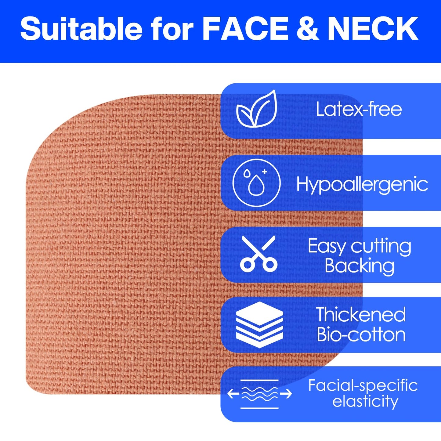 zancony Face Tape for Wrinkles Facial Myofascial Lift Patches for All Parts of the Face and Neck, Forehead 11 Lines Nasolabial Folds Crow's Feet Necklines etc, 2.5 CM* 2 Rolls - Pink