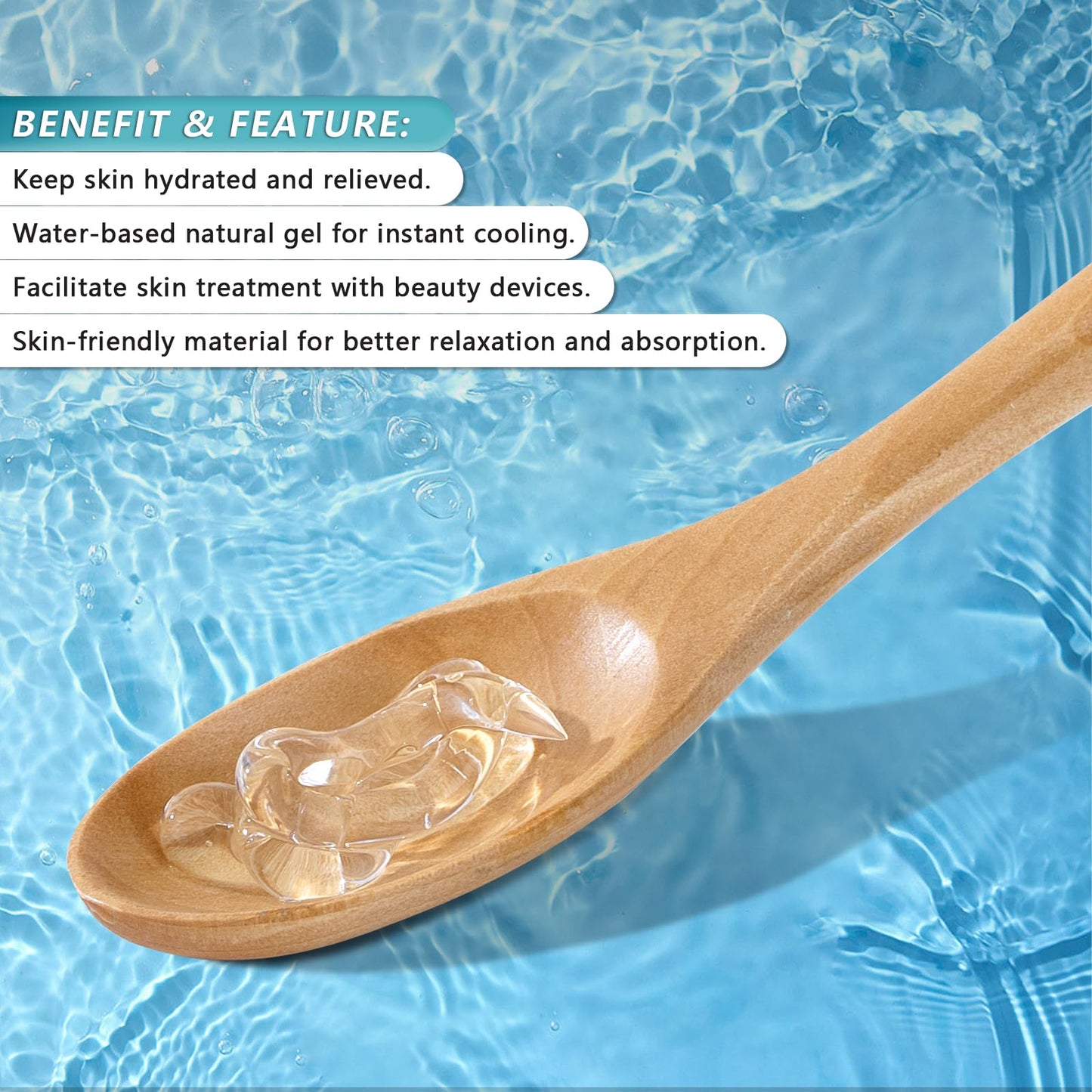 BEWTEIM Hydrating Radio Frequency Gel for Facial Body Skin Care Machine, Microcurrent Conductive Gel for Body Sculpting