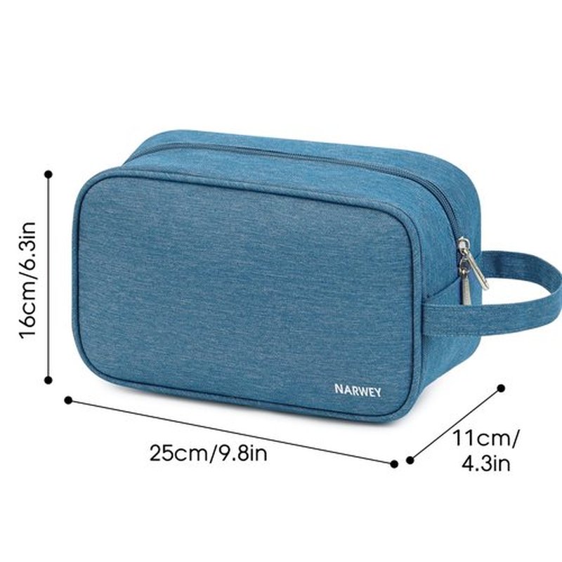 Narwey Travel Toiletry Bag for Men and Women Traveling Dopp Kit Shaving Bag for Toiletries Accessories (Navy Blue)