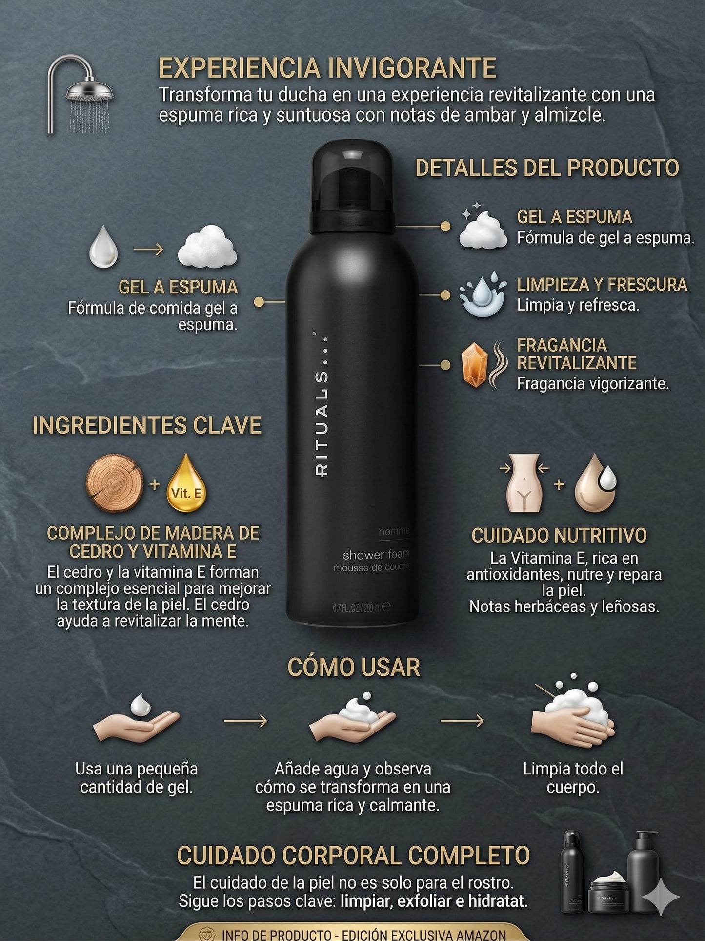 RITUALS Homme Foaming Shower Gel, 200ml/6.7oz