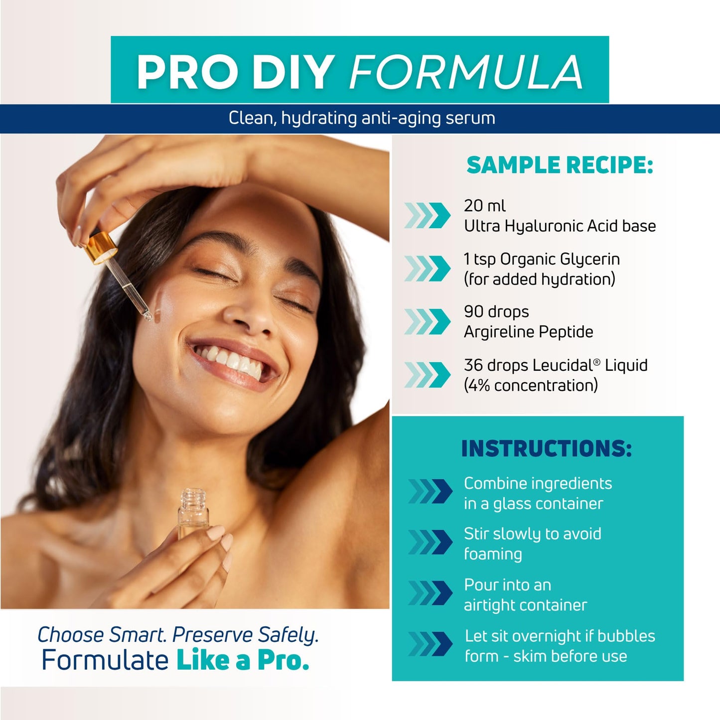 Skin Perfection Leucidal Liquid - Natural Radish Root Preservative for Lotion Making Alternative with Vitamin C Serum & Hyaluronic Acid Body Lotion Water-Soluble DIY Skincare Serums Creams 16oz