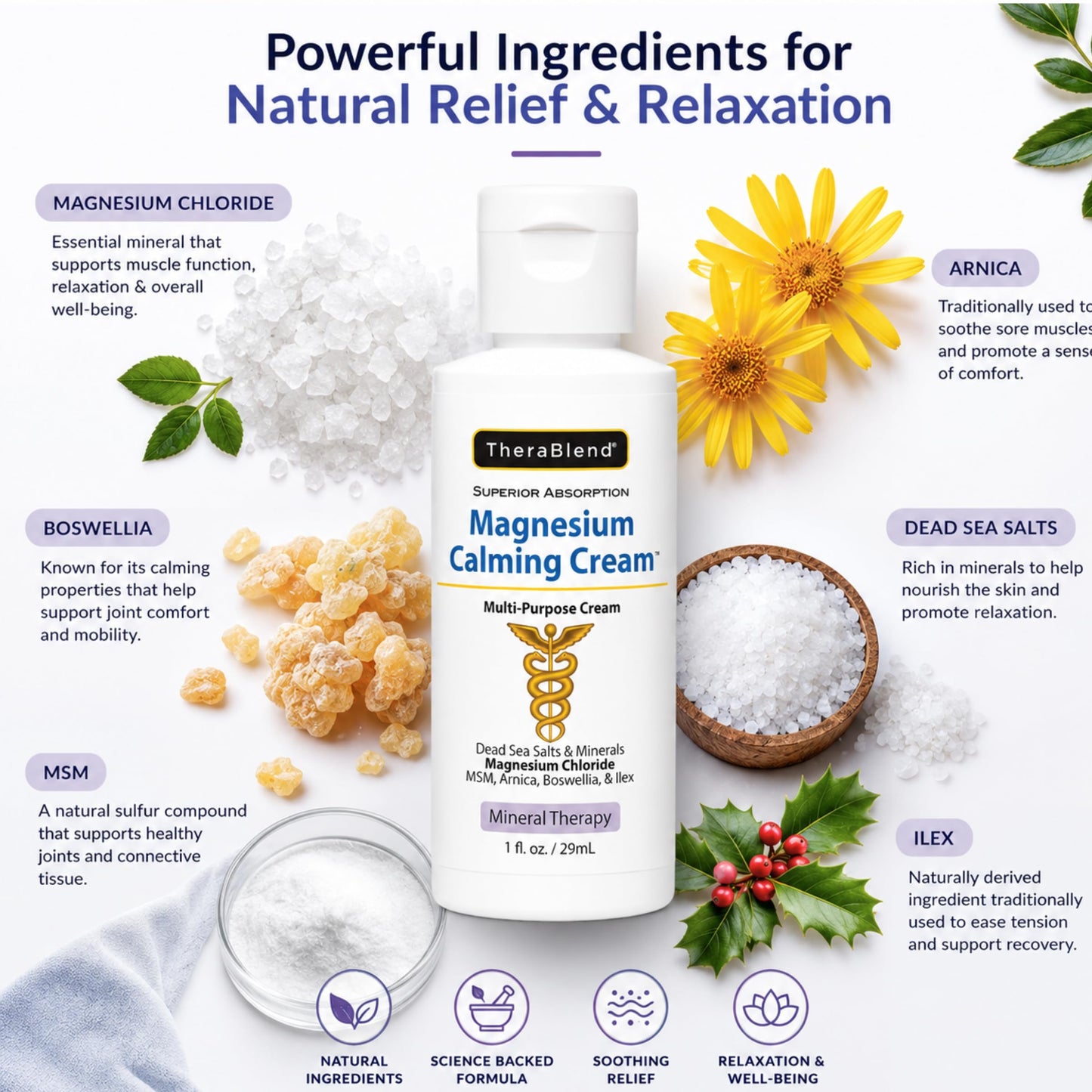 Magnesium Calming Cream 1oz (2-Pack)