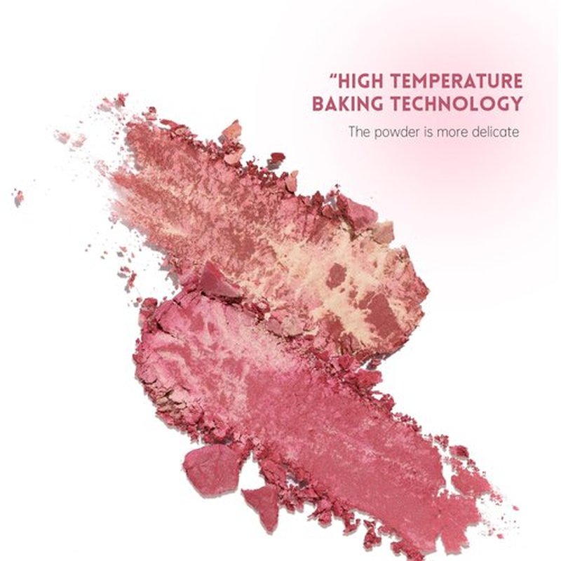 Baked Brighten Blush Powder, Marbleized Blush & Highlighter, Shimmery Powder Blush for Cheeks, Lightweight Creamy Natural Finish, Vegan & Cruelty-free