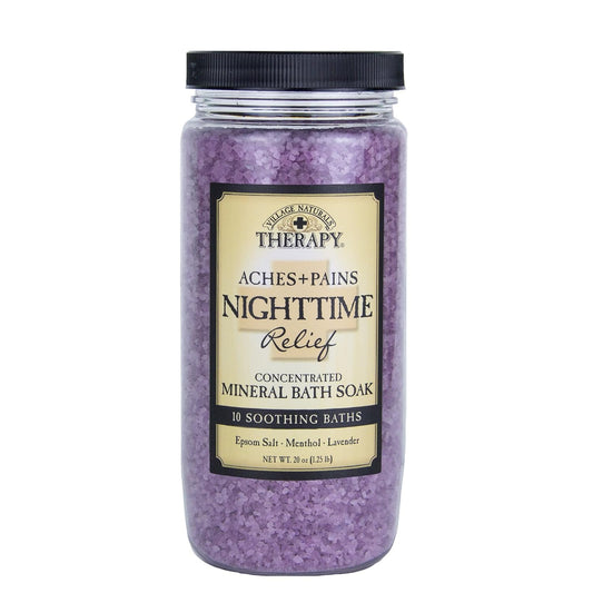 Aches & Pains Mineral Bath Soak - 20oz (2 Pack) | Village Naturals Relaxation