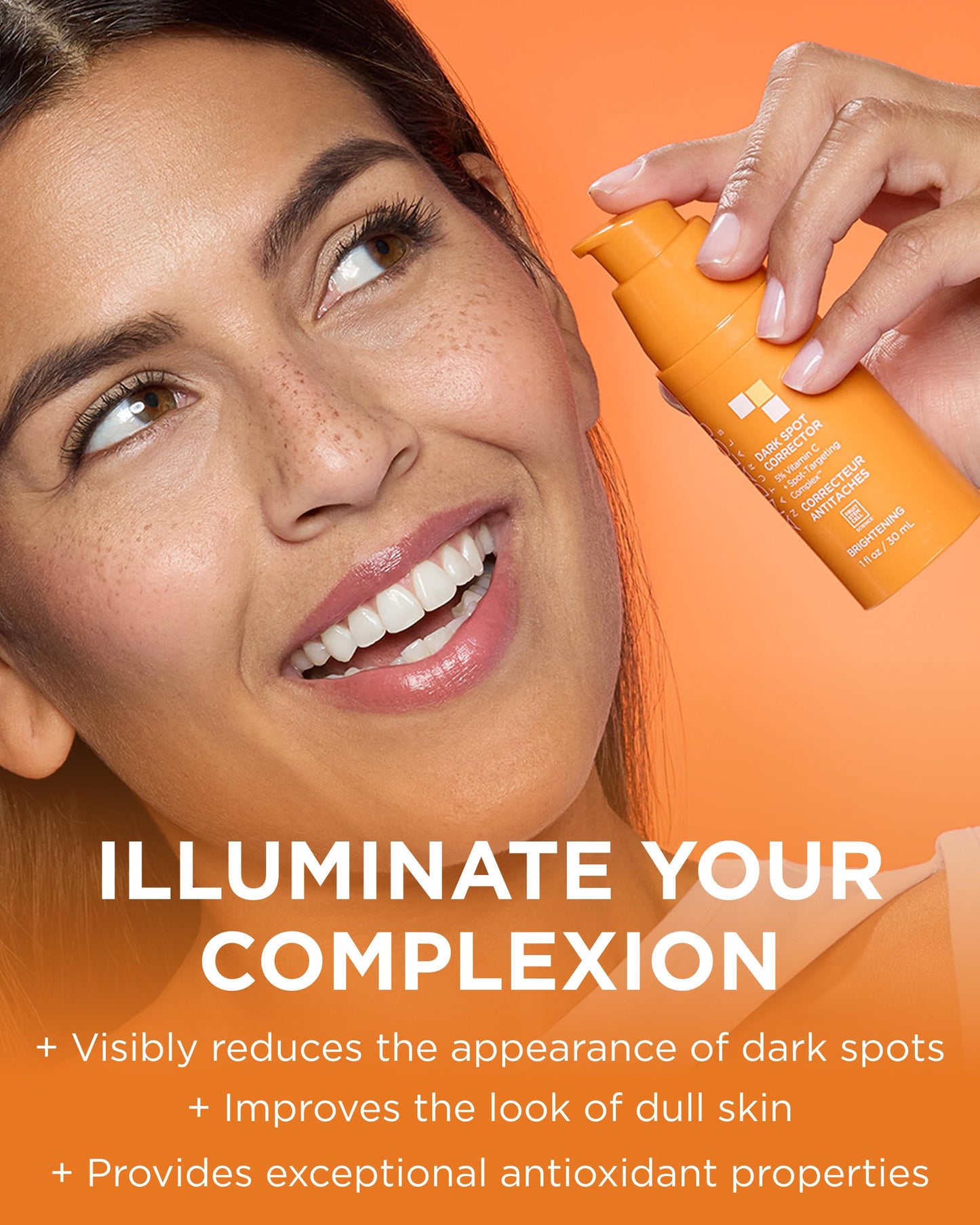 Andalou Naturals Dark Spot Corrector With Vitamin C | Face Serum for Uneven Skin Tone, Boost Radiance & Reduce Wrinkles | Pomegranate Stem Cells and Caffeine | 1 fl oz