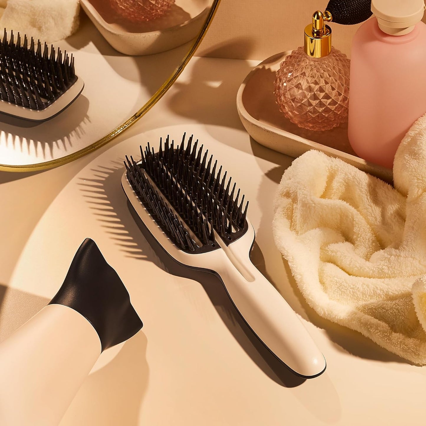 Tangle Teezer Blow Styling Smoothing Hairbrush Tool, Gentle and Fast Drying for Medium & Long Hair, Half Size