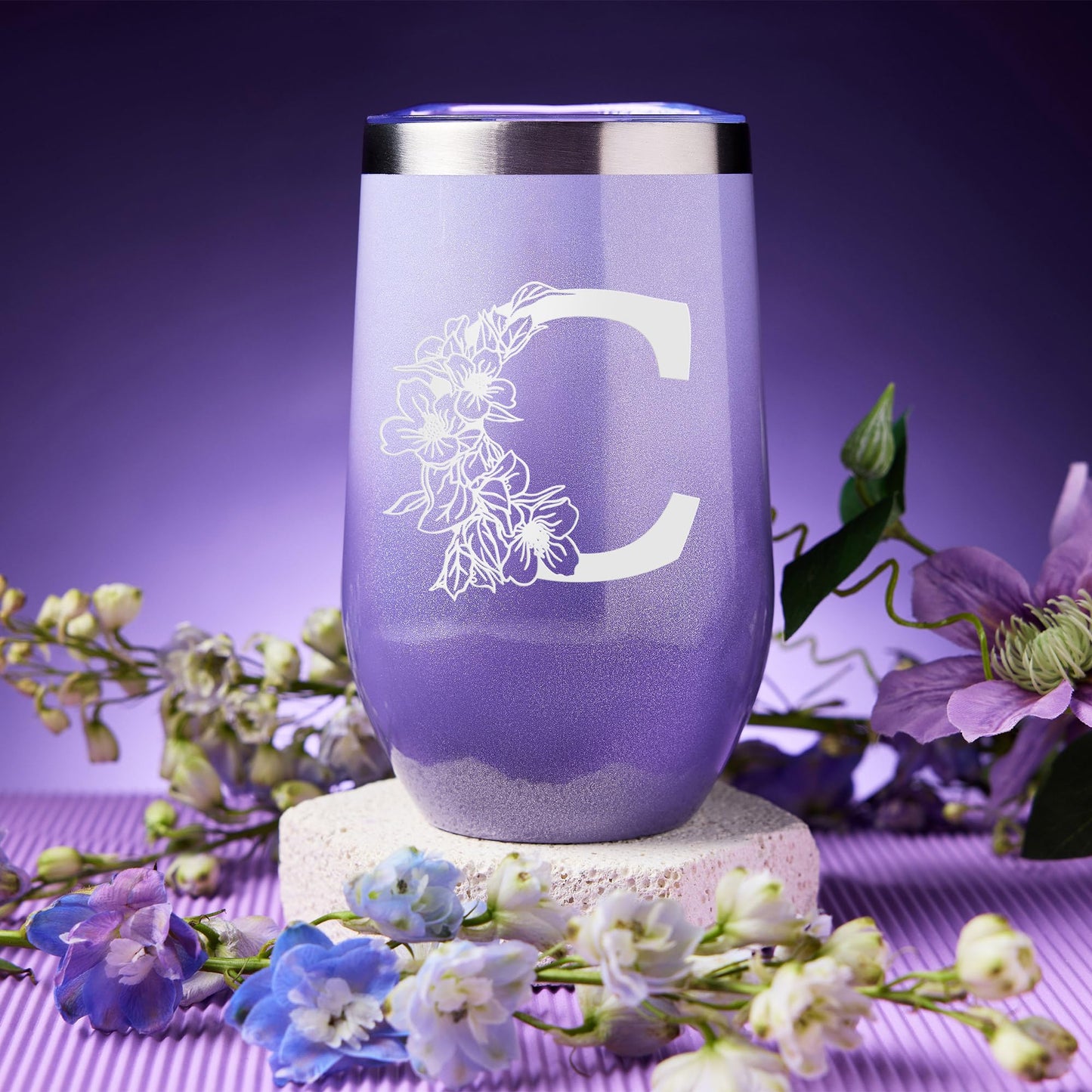 Personalized Gifts for Women, Mom, Wife, Girlfriend, Sister, Friends Her - Customized Birthday, Christmas, Valentine's Day, Mothers Day Gifts, Wedding Gift Unique - Lavender Spa Gift Basket