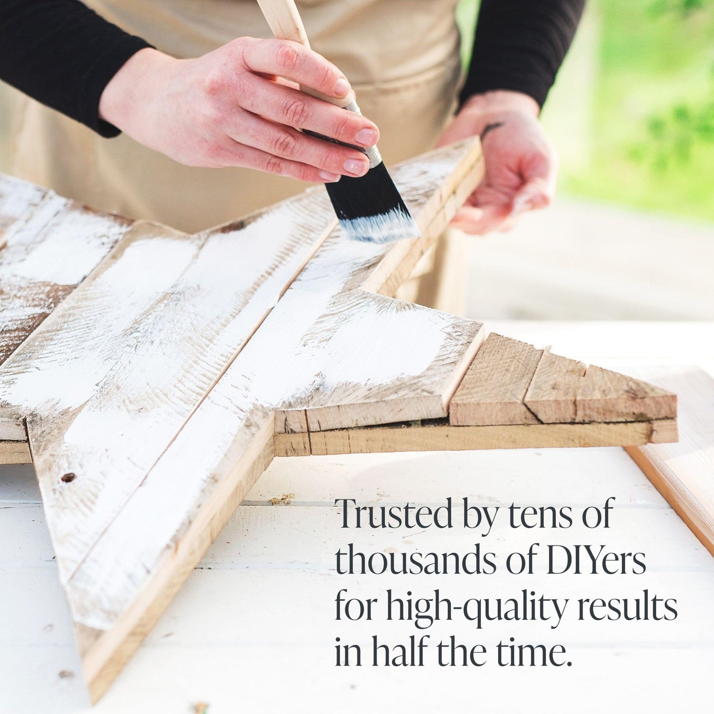 Country Chic All-in-One Chalk Paint for Furniture, Cabinets, Home Decor, Eco-Friendly, Matte Finish, Built-In Primer & Top Coat for Wood, Metal - Driftwood (Brown) - Quart 32 oz (950 ml)