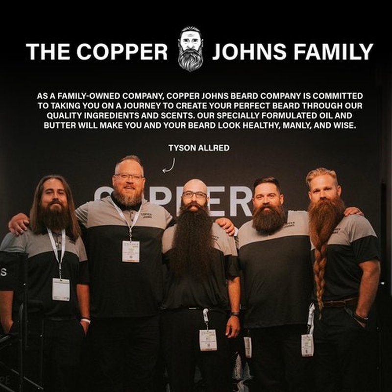 Copper Johns Beard Oil for Men Growth, Castor & Jojoba Oil with Sea Minerals, Increases Softness & Control for Fuller-Looking Beard, Mens Beard Oil, Barbershop-Warm Wood & Bay Rum, 1 oz