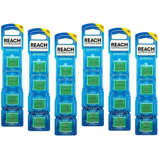 REACH Ultra Clean Access Flosser Mint Refill Heads, 28 Count (Pack Of 6)