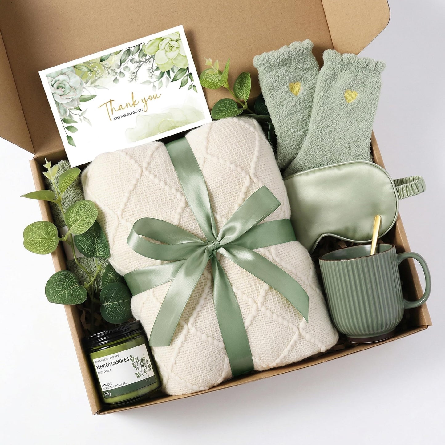 Mothers Day Gift Set for Women - Get Well Soon & Birthday Gift Baskets for Her Mom Wife Girlfriend, Care Package Gift Baskets Thinking of You Sympathy Gift Box for Friend