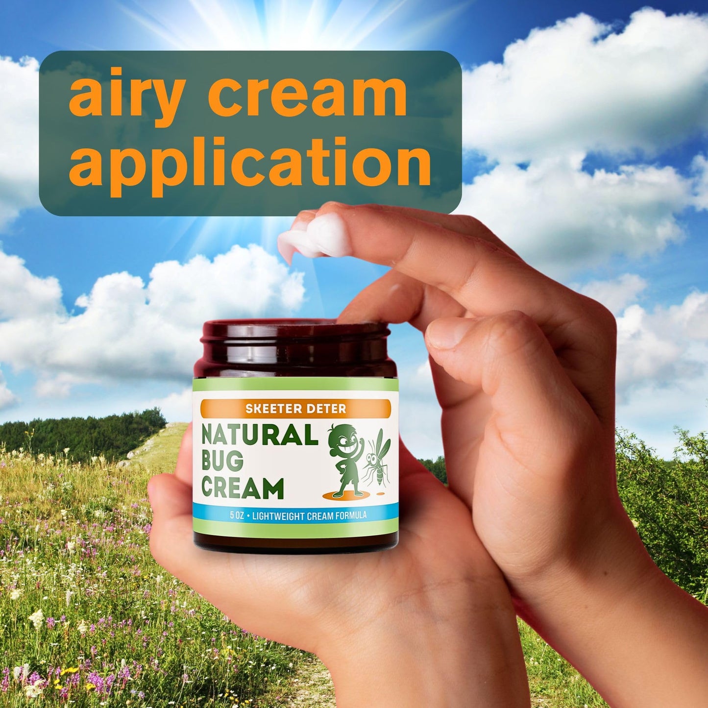Magnum Solace Natural Bug Cream - No Spray Formula, Made with Plant Essential Oils, Safe for Kids