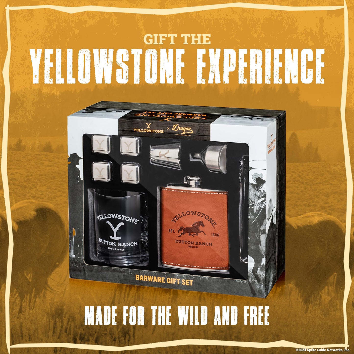 Dragon Glassware x Yellowstone Barware Gift Set of 4 - Official Merchandise