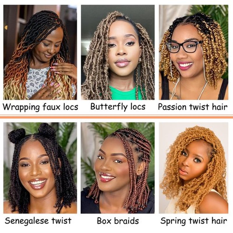 Marley Twist Braiding Hair, Pre-Separated Springy Afro Twist Hair Kinky Twist Crochet Hair Braids for Distressed Soft Locs Spring Twist Hair for Women (Green#, 12 Inch(Pack of 3))