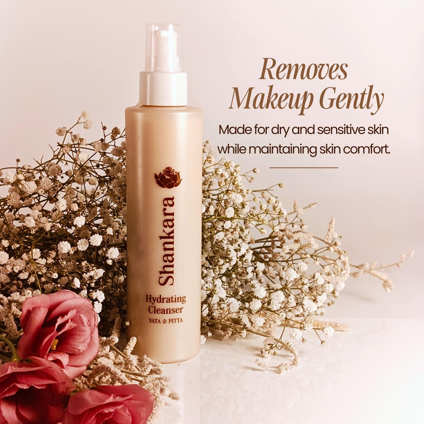 Shankara Rich Repair Hydrating Cleanser – Silky Ayurvedic Face Wash with Chamomile, Calendula & Ashwagandha – Non-Irritating Daily Cleanser for Dry & Sensitive Skin – Clean & Vegan (200ml)