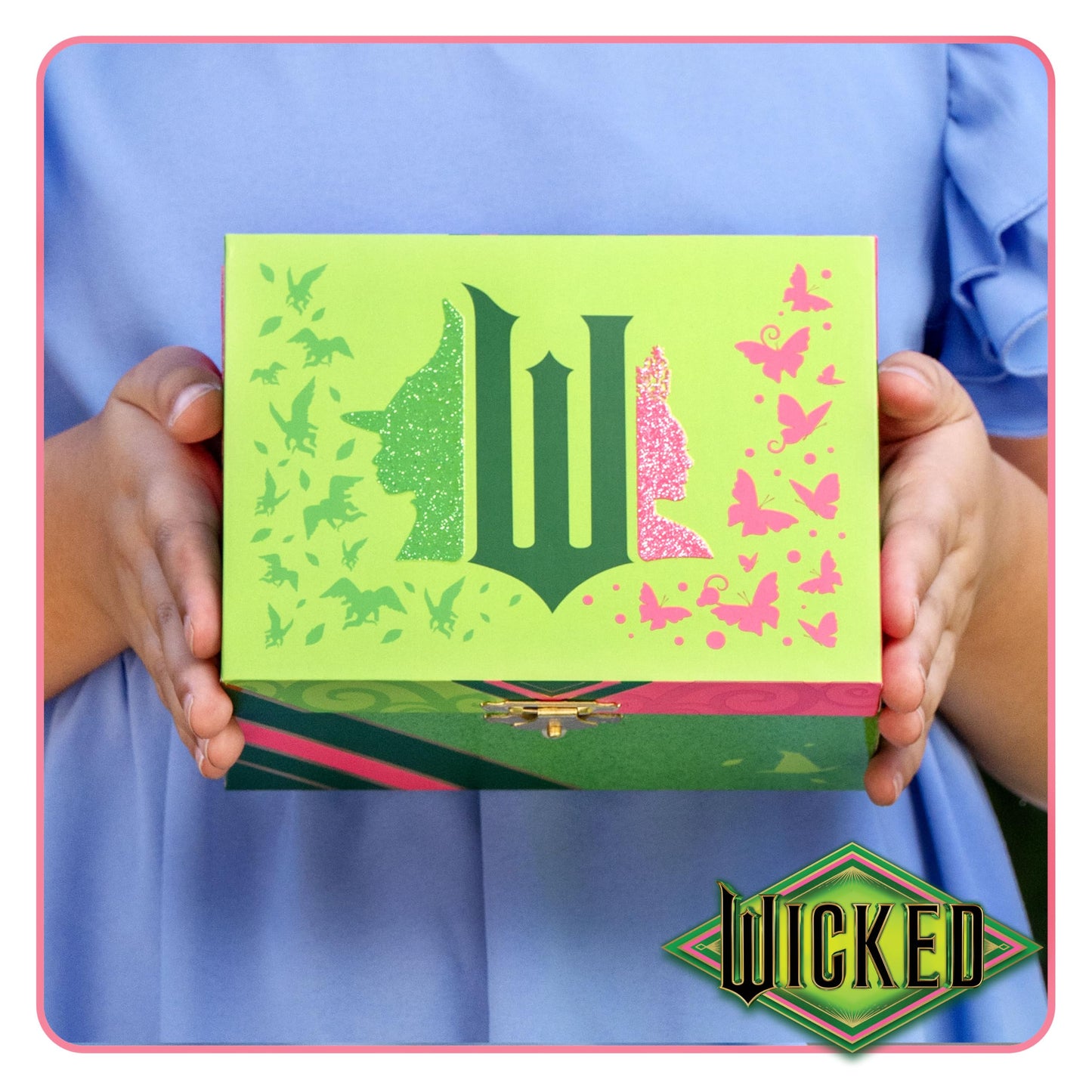 Mini Treasures Wicked Jewelry Box for Girls - Musical Jewelry Box with Spinning Figurine, Wicked Toys for Kids Ages 3-5